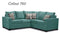 Jiya 2pc Sectional - Grey/Green/Beige/Red/Light Grey