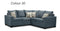 Jiya 2pc Sectional - Grey/Green/Beige/Red/Light Grey