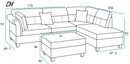 Hope Sectional - Grey - The Fine Furniture