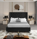 Hadleigh Bed Frame - Black Velvet - Queen/King