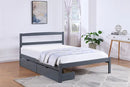 Archer Bed - Single/Double With Trundle Pull out or Drawers - Grey - The Fine Furniture