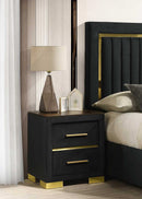 Axton Bedroom Set - Black - Queen/ King - The Fine Furniture