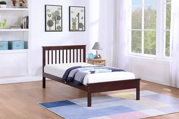 Everly Bed - Single/Double With Trundle Pull out or Drawers - Espresso - The Fine Furniture