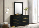 Axton Bedroom Set - Black - Queen/ King - The Fine Furniture