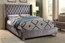Hadleigh Bed Frame - Grey Velvet - Double/Queen/King