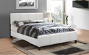 Yara Bed Frame - White Leather- Single/Double/Queen