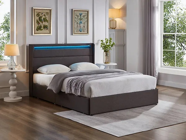 Danise Bed - Double/Queen - Grey