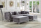 Allas 2 Pc Sectional Sofa with Ottoman- Grey - The Fine Furniture