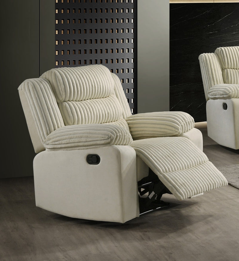 Cassandra Recliner Set - Cream - The Fine Furniture