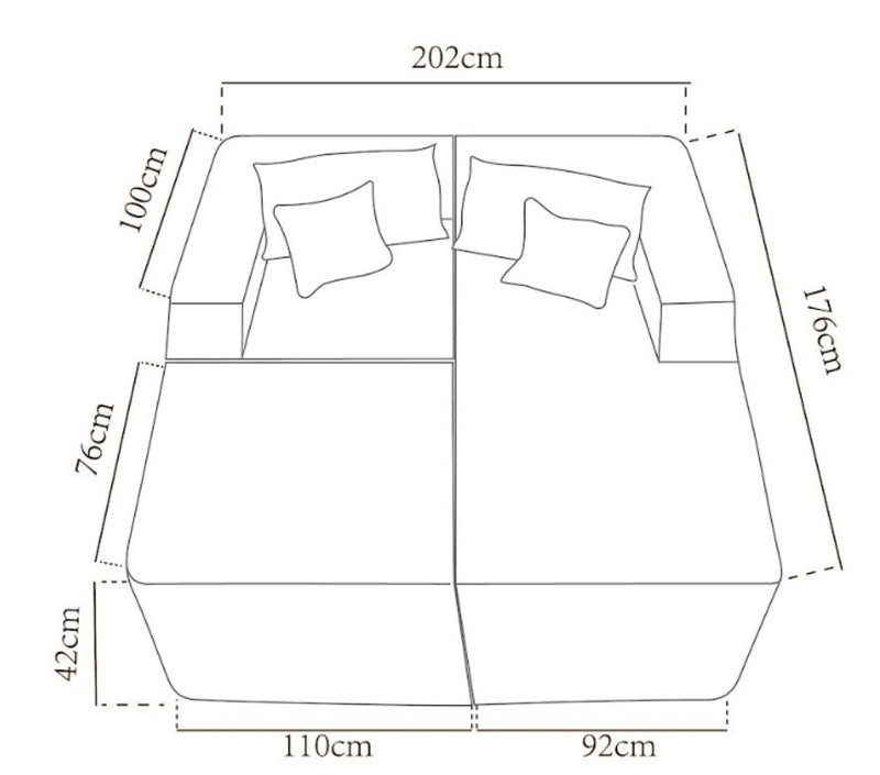 Zola Sectional - Beige - The Fine Furniture