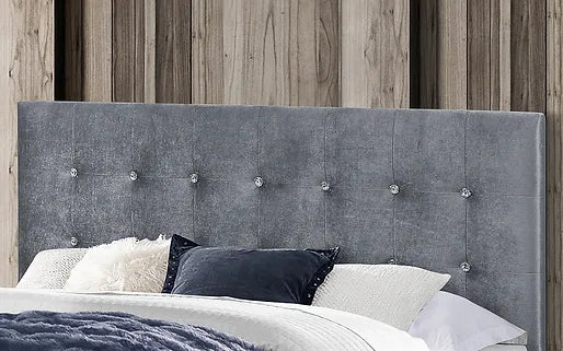 Glare Bed Grey Velvet - Double/Queen/King - The Fine Furniture