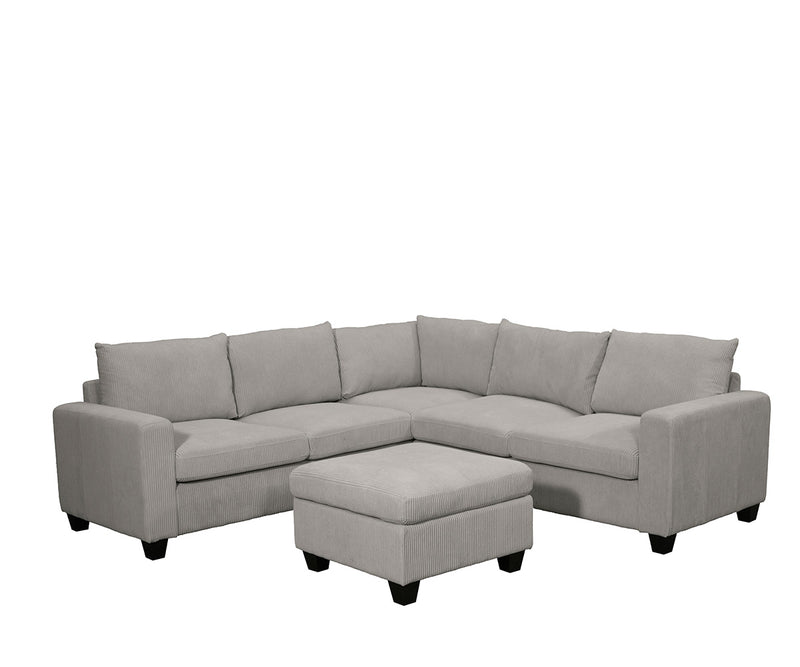 Kaden Sectional - Grey - The Fine Furniture