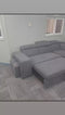 Meteo 4 Pc Sectional With Pull Out Bed - Grey