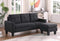 Robyn Sectional Sofa set - Black Fabric - The Fine Furniture