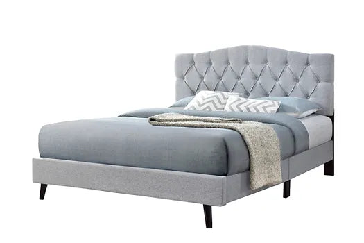 Sarah Bed - Queen - Grey - The Fine Furniture