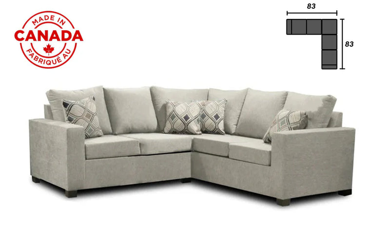 Jiya 2pc Sectional - Grey/Green/Beige/Red/Light Grey