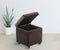Lucas Cube Ottoman - Brown Fabric - The Fine Furniture