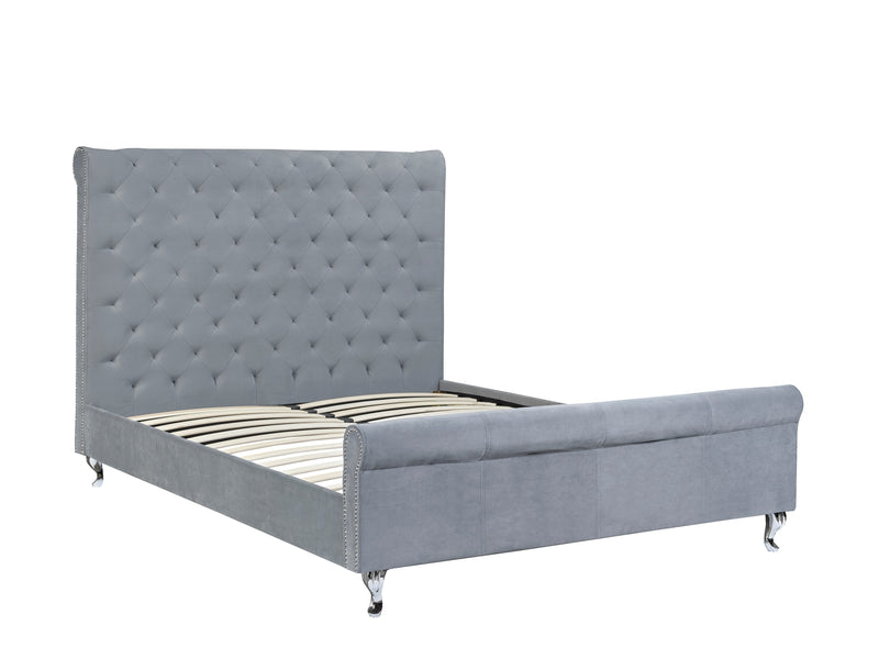 Keith Bed Frame - Grey - The Fine Furniture
