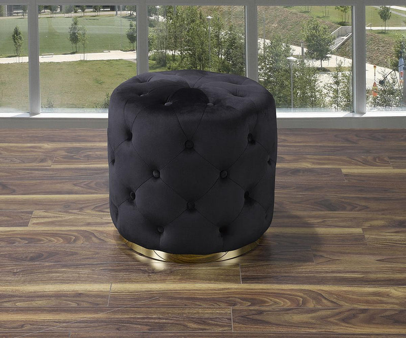 Rex Ottoman - Black - The Fine Furniture