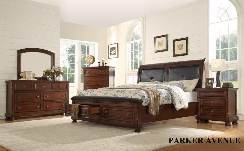 Parker Avenue - 6pc Queen Bedroom set - Walnut - The Fine Furniture