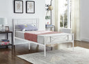 Novah Bed Frame - Single - White - The Fine Furniture
