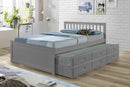 Anais Captain Bed With Pull-Out Bed - Grey - The Fine Furniture
