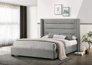 Nixon Bed Frame - Grey Fabric- Queen/King - The Fine Furniture