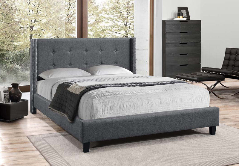 Anton Bed Frame - Grey - Double/Queen/King - The Fine Furniture