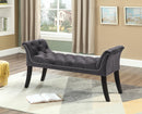 Mya Bench - Grey Velvet - The Fine Furniture