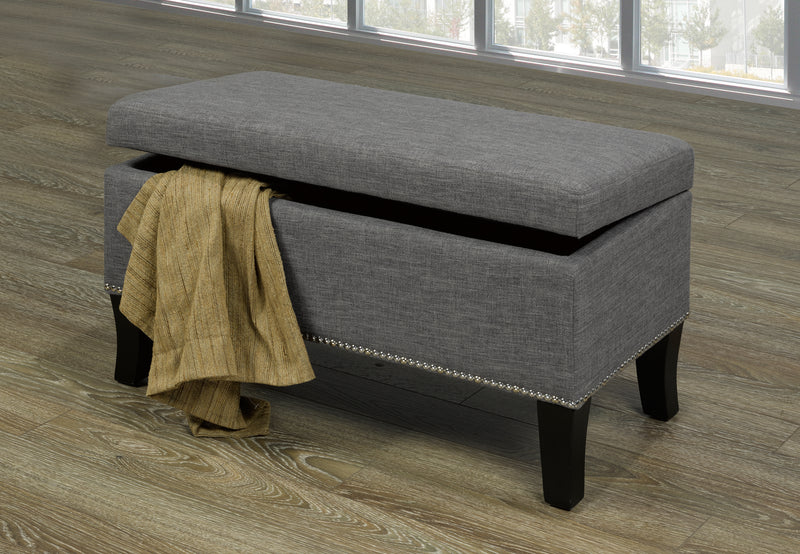 Amy Storage Bench - Grey - The Fine Furniture