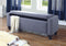 1006 Storage Bench - Grey/Beige Fabric - The Fine Furniture