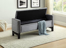 Paige Storage Bench - Grey Velvet - The Fine Furniture