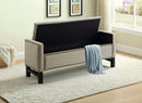 Paige Storage Bench - Beige Fabric - The Fine Furniture