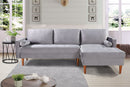Noah 2pc Sectional Sofa - Grey - The Fine Furniture