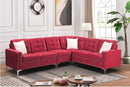 Liam 4pc Sectional Sofa Set - Red - The Fine Furniture