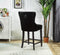 Tanley Bar Stool - Black Leather (Set of 2) - The Fine Furniture