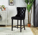 Tanley Bar Stool - Black Leather (Set of 2) - The Fine Furniture