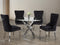 Noah 5pc Dining table set - Black Velvet - The Fine Furniture