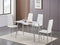 Leo 5pc Dining table set - White - The Fine Furniture