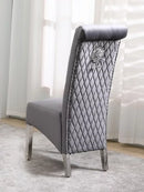Theo Chair - Grey Velvet - The Fine Furniture