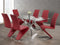 Tommy 7pc Dining table set - Red - The Fine Furniture