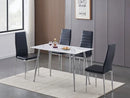 Leo 5pc Dining table set - Black - The Fine Furniture