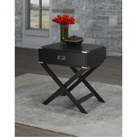 Donovan Side Table - Black - The Fine Furniture