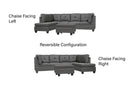 Clyde Reversible Sectional With Ottoman - The Fine Furniture