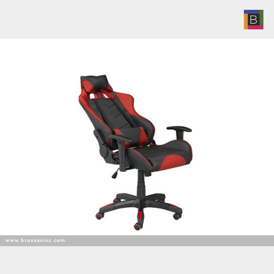 Finnegan Office Chair - Black & Red - The Fine Furniture